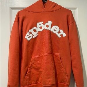 COPY - Orange rhinestone Spider Worldwide Hoodie size small